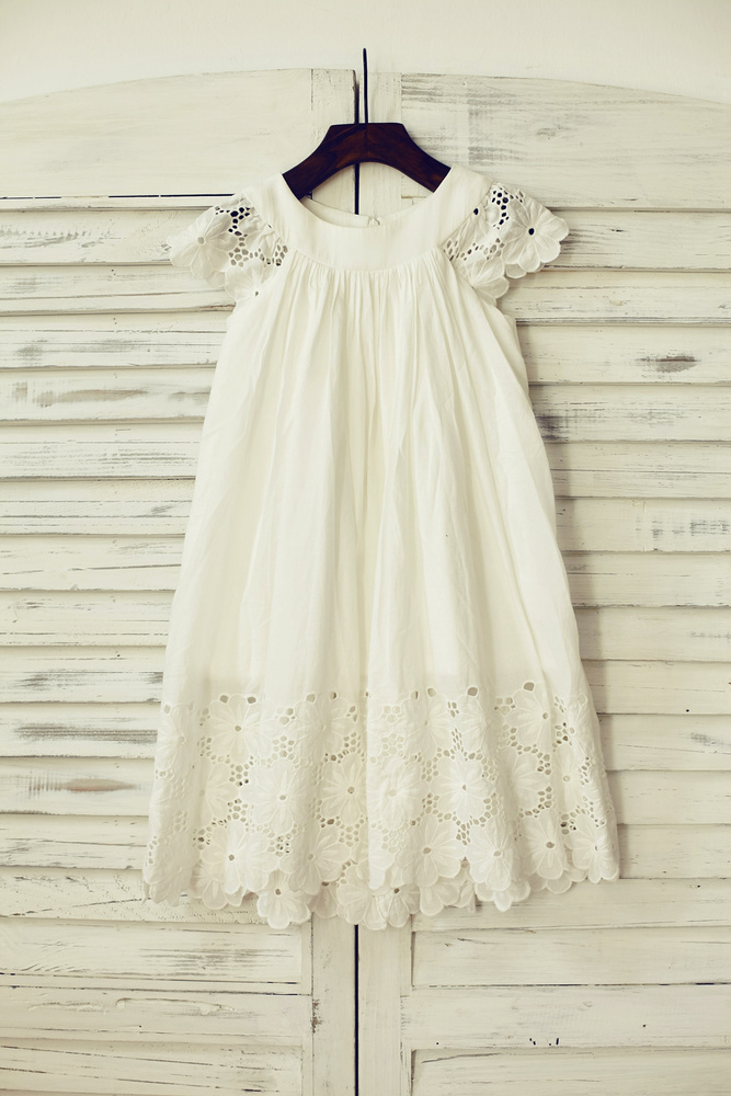 Cotton Flower Girl Dresses For A Casual Summer Wedding