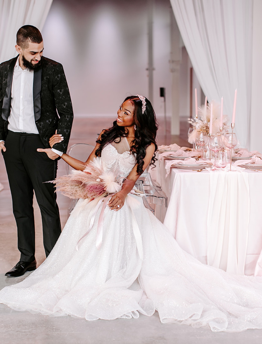 Bold Amour: Pink Wedding Inspiration At Canvas Event Venue