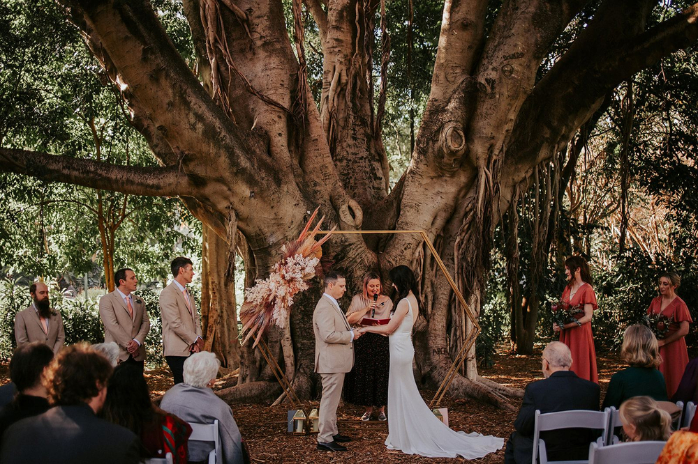 Dreamy Wedding In Brisbane City Beneath A Fig Tree