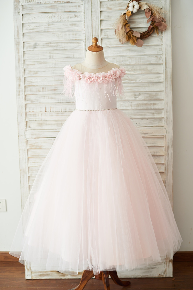 12 Super Cute Pink Flower Girl Dresses Under $100