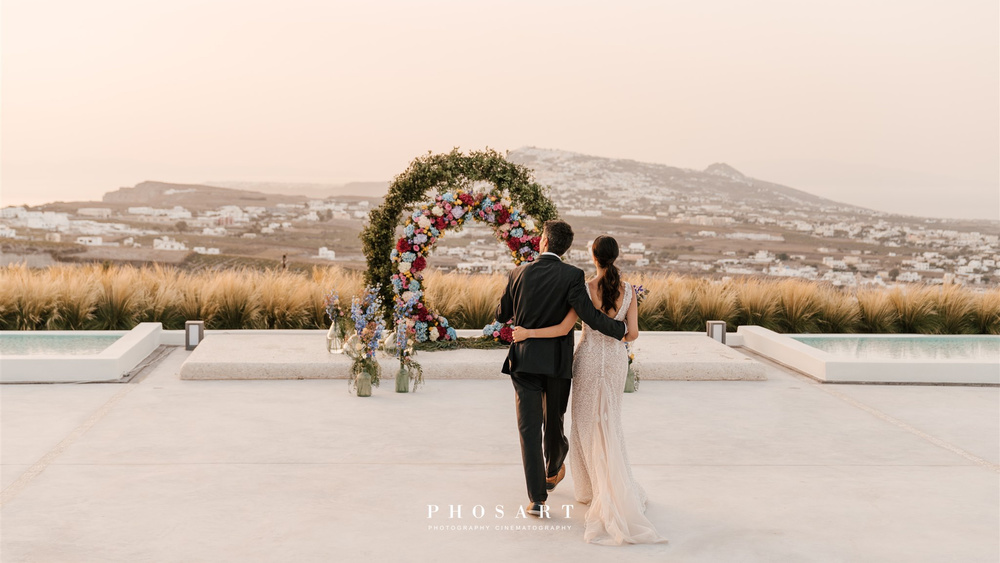 Bright, Bold, And Romantic Elopement In Santorini