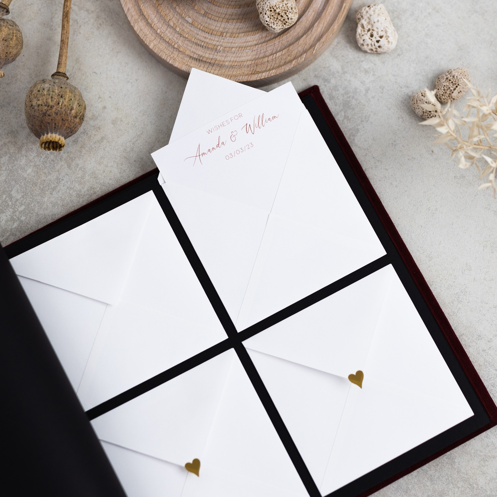 Capture Every Moment: Personalized Wedding Guest Book With Envelopes For Notes & Memories!