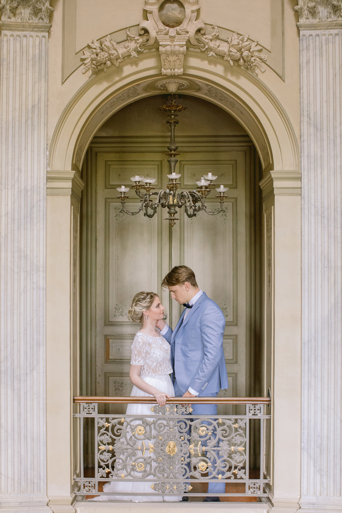 Dusty Blue Romantic Wedding Inspiration At Château D'astros