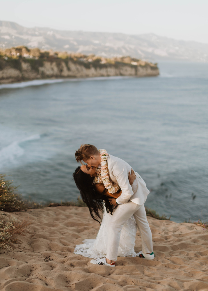 Kat + Jeremy, Golden Malibu Elopement At Point Dume