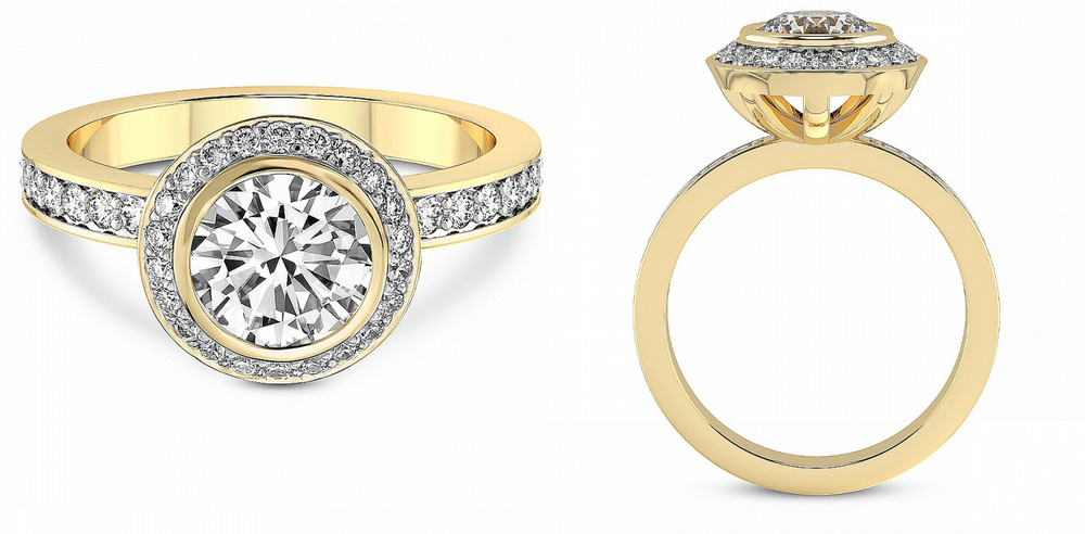 Bezel Diamond Engagement Rings