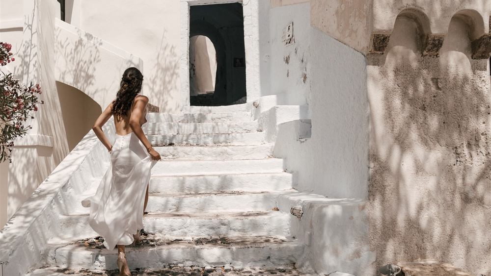 Bright, Bold, And Romantic Elopement In Santorini