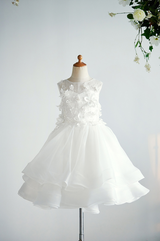 14 Best 3d Embroidery Flower Girl Dresses For Enchanted Forest Wedding