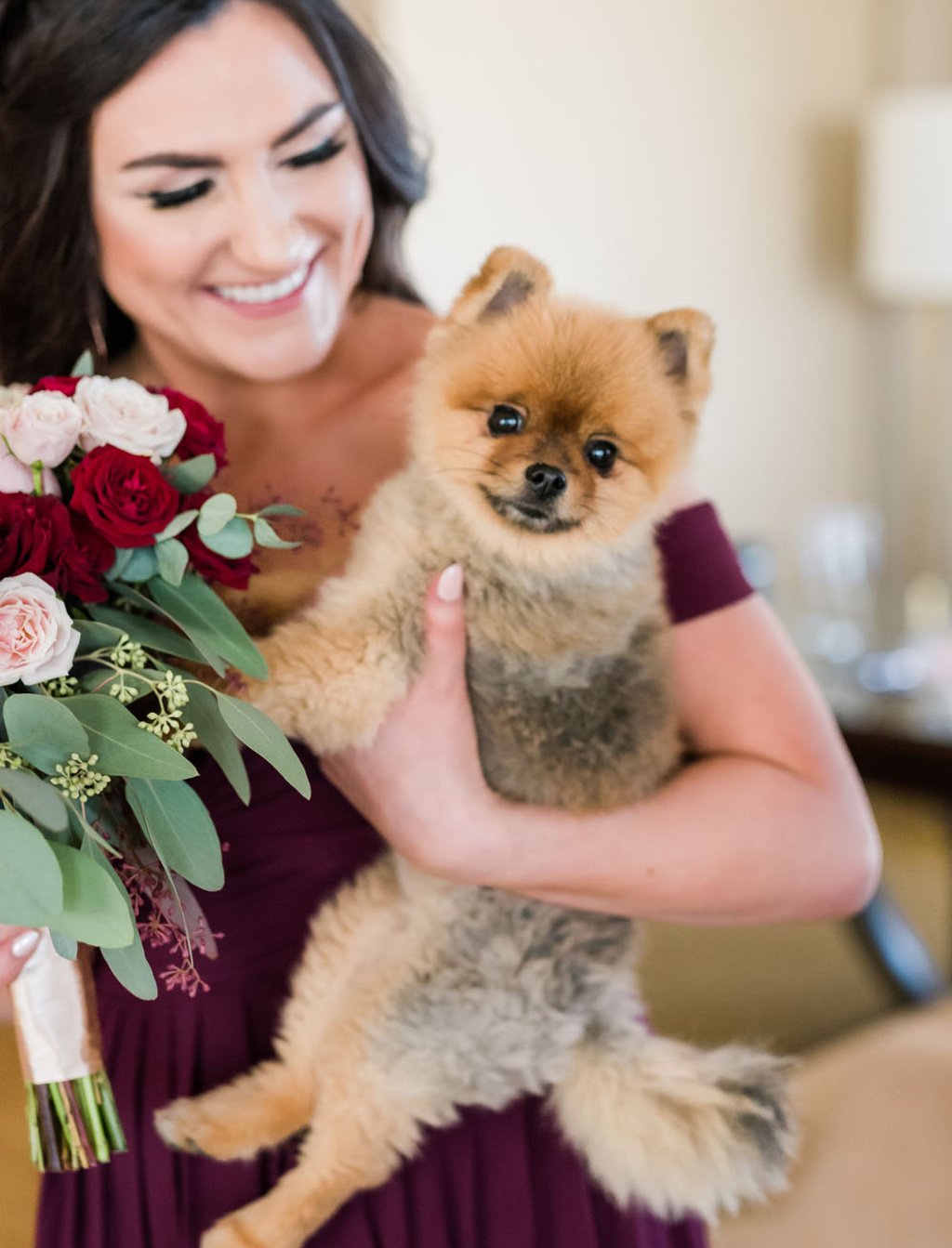Blush + Burgundy Jw Marriott Las Vegas Wedding