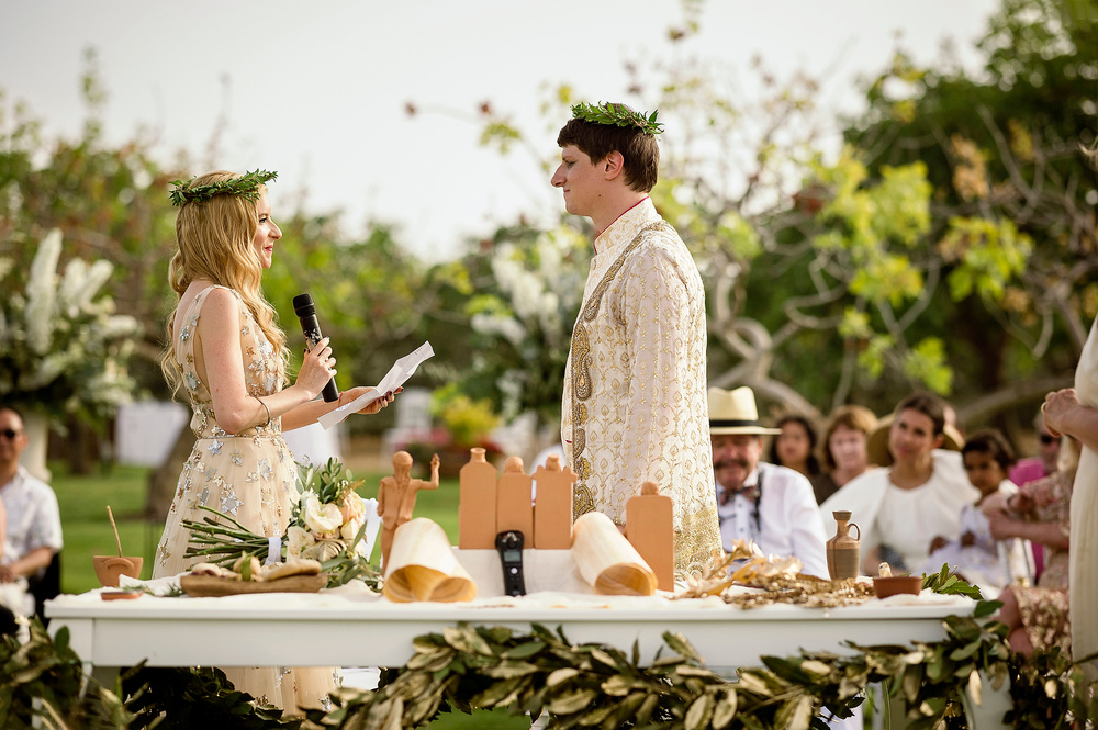 Twin Stars' Alchemic Marriage In Valley Of Temples: Antonia And Daren's Wedding In Ancient Temples In Sicily