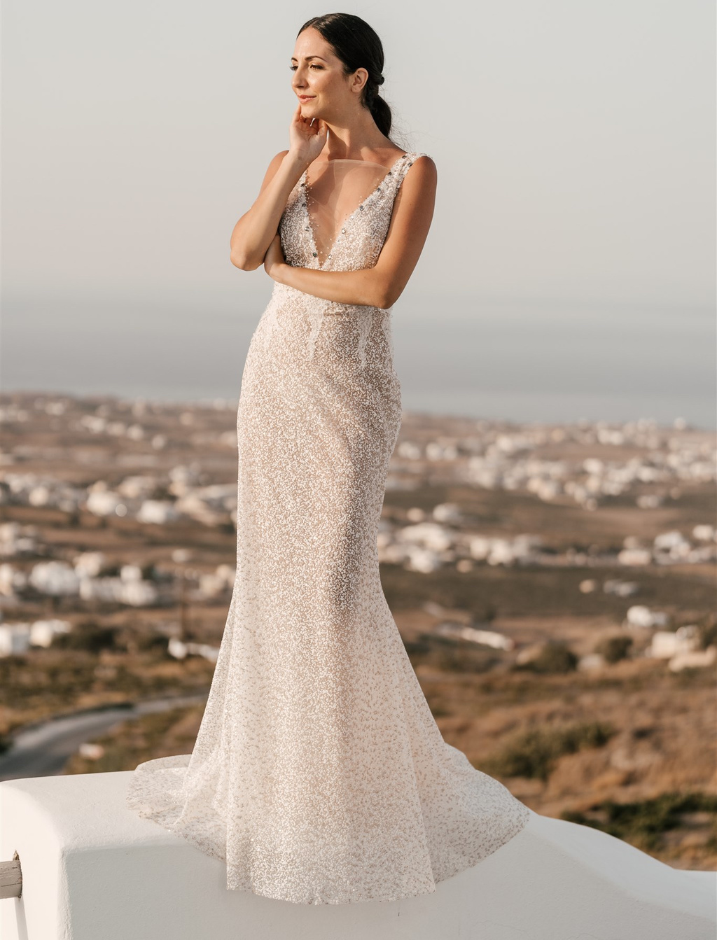 Bright, Bold, And Romantic Elopement In Santorini