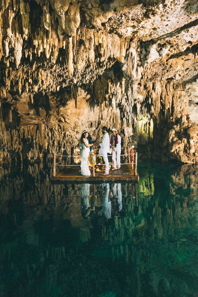 Traditional Mayan Wedding In A Cave Cenote Tulum