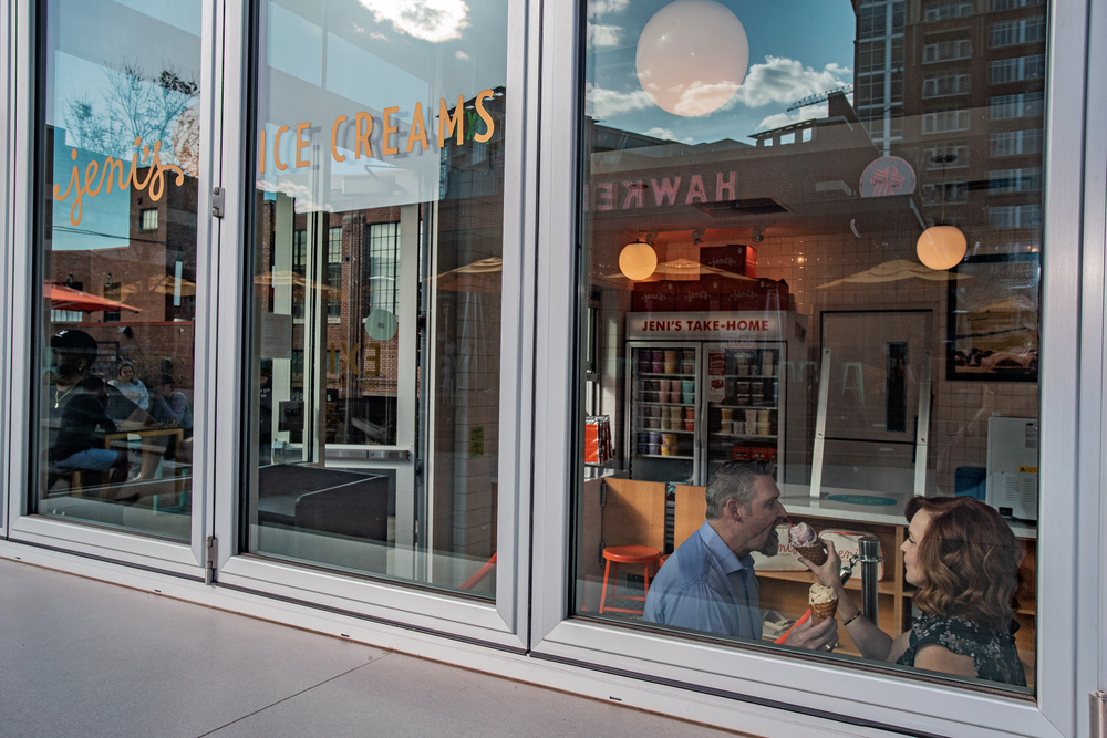 Unique & Fun Engagement Session At Jeni's Ice Cream Parlor In Charlotte
