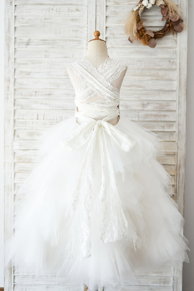 Best 8 Ivory Flower Girl Dresses With Bows For 2021