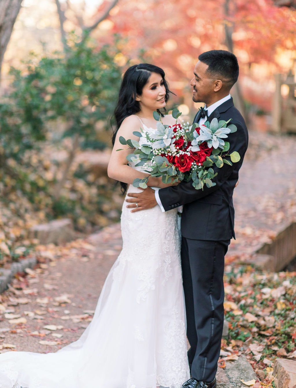 Beautiful Winter Wedding At The Fort Worth Botanical Garden's Japanese Garden