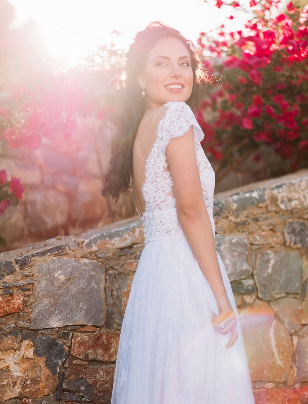 Ethereal Bridal Shoot In A White Villa In Crete