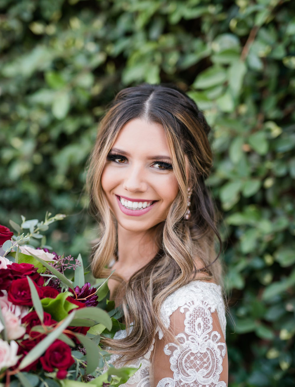 Blush + Burgundy Jw Marriott Las Vegas Wedding