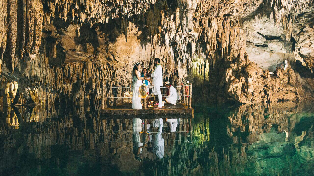 Traditional Mayan Wedding In A Cave Cenote Tulum