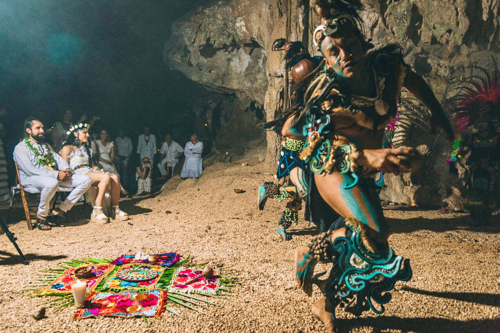 Traditional Mayan Wedding In A Cave Cenote Tulum