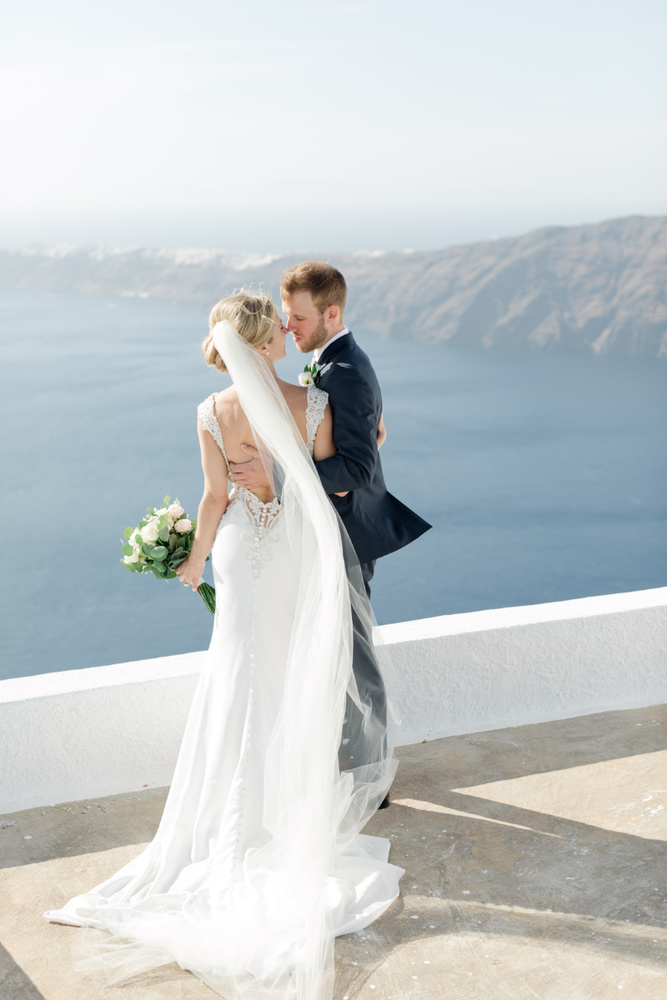 Chelsea And Joshua | Elopement In Santorini