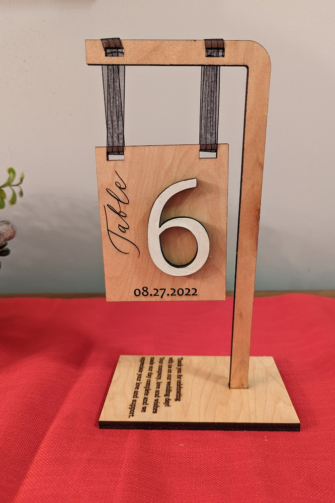 Elegant Rustic Wedding Table Numbers