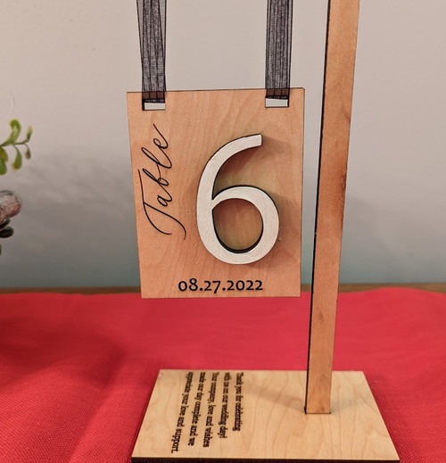 Elegant Rustic Wedding Table Numbers