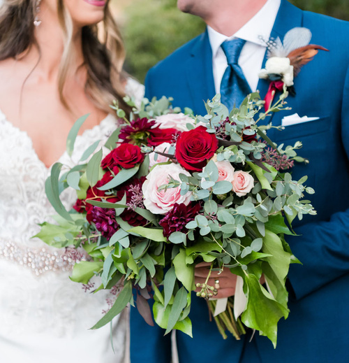 Blush + Burgundy Jw Marriott Las Vegas Wedding