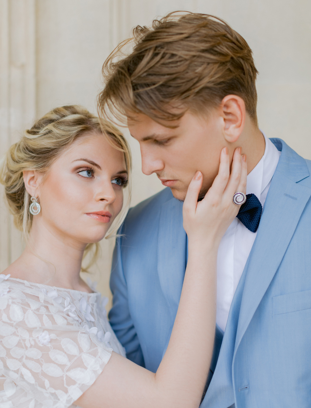 Dusty Blue Romantic Wedding Inspiration At Château D'astros