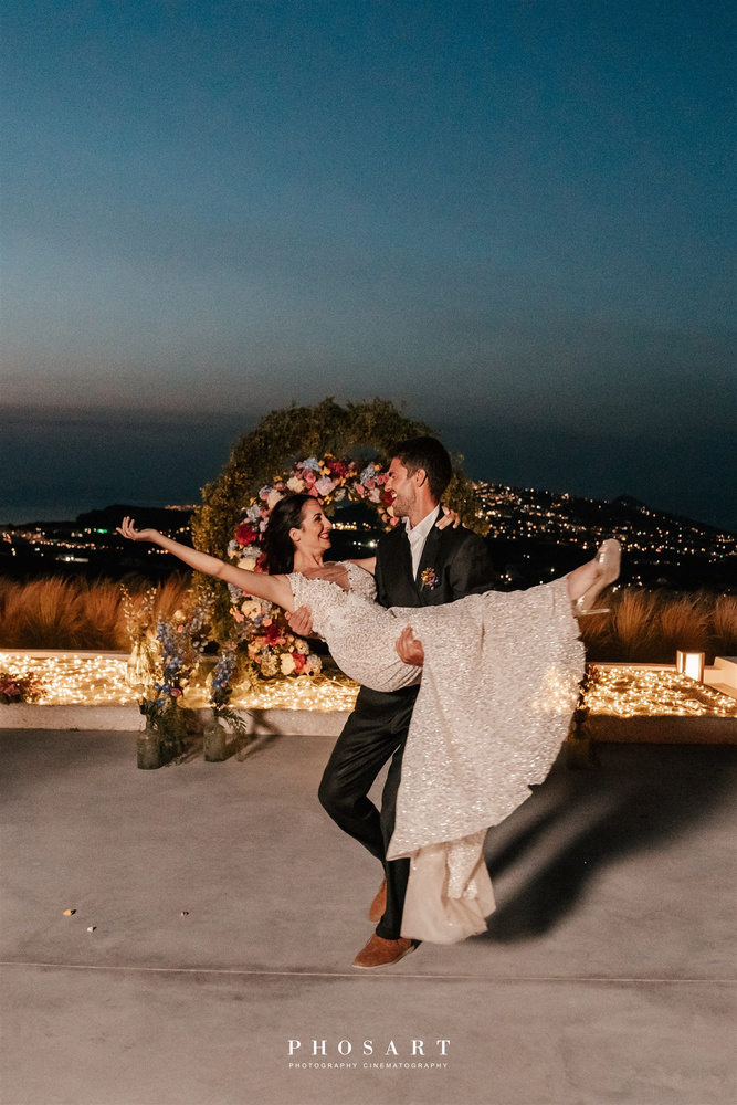 Bright, Bold, And Romantic Elopement In Santorini