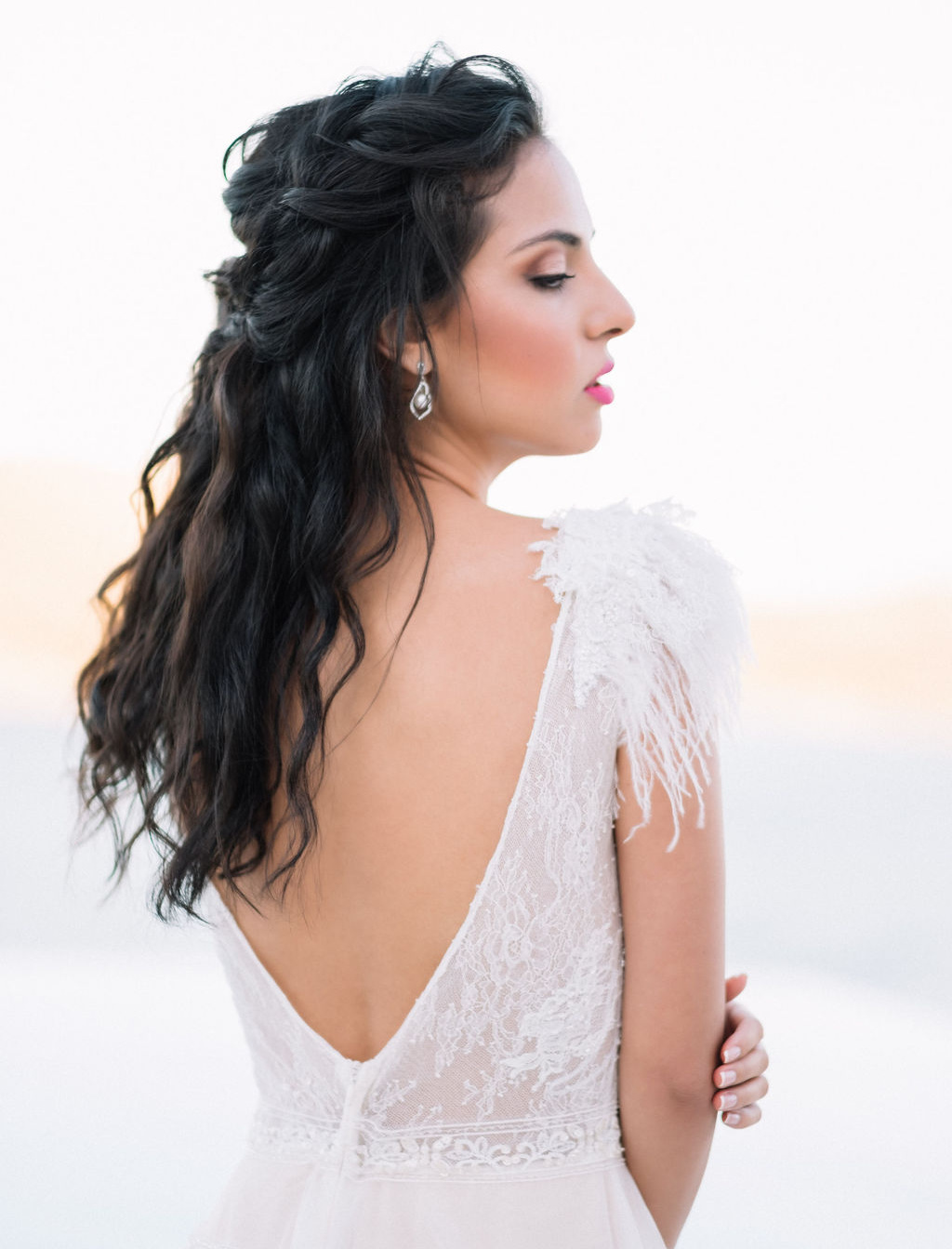 Ethereal Bridal Shoot In A White Villa In Crete
