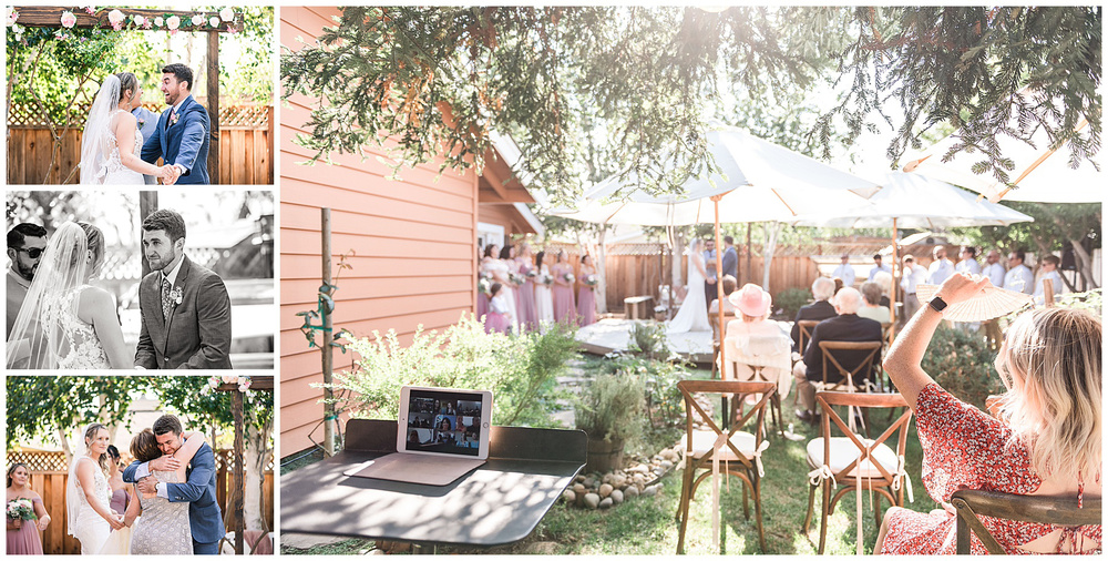 Hayley + Matt’s California Garden Backyard Wedding