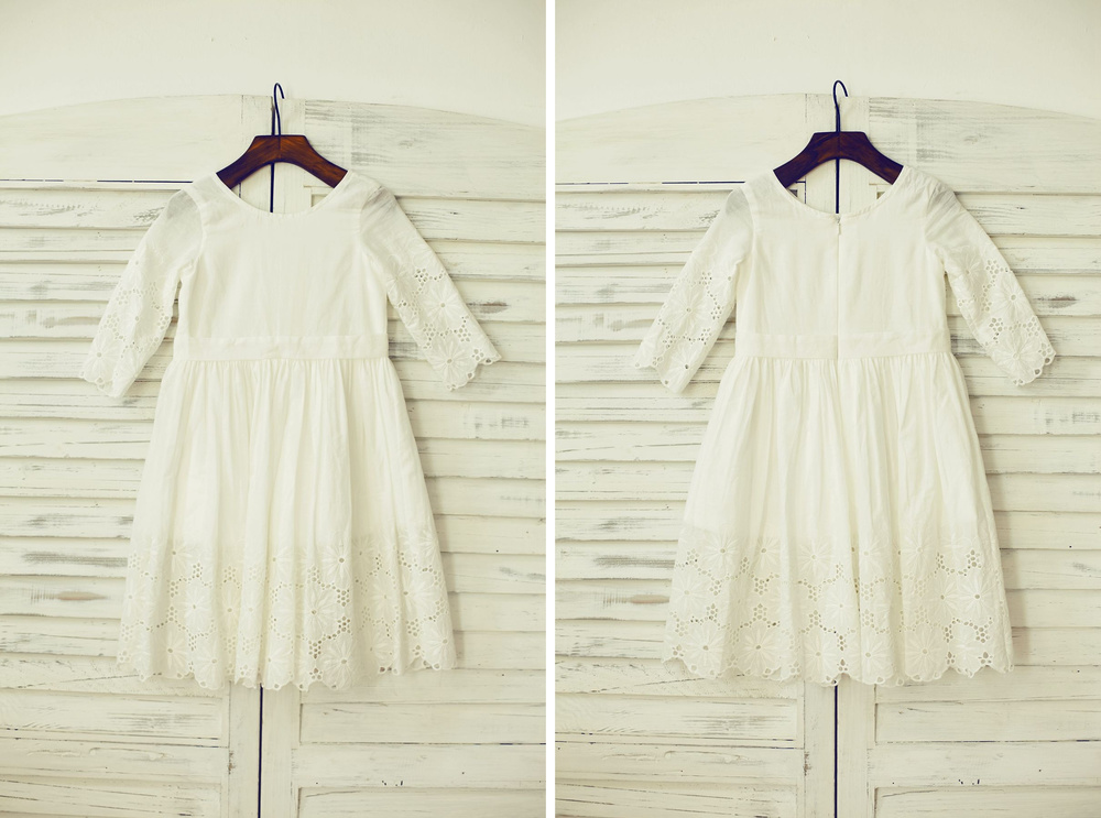 Cotton Flower Girl Dresses For A Casual Summer Wedding