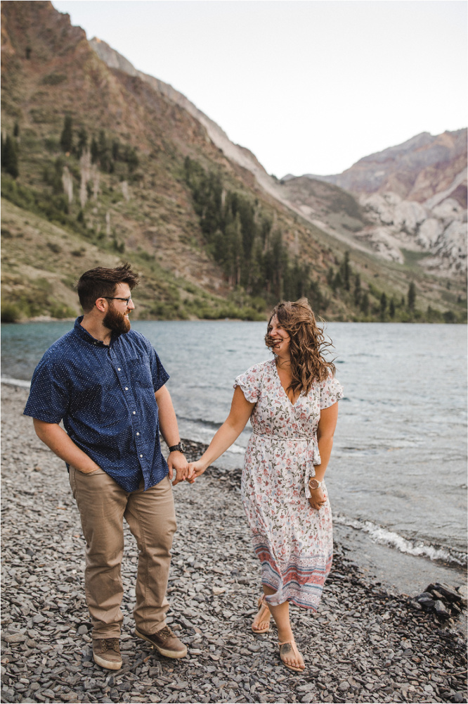 Adventurous Destination Engagement Session At Convict Lake