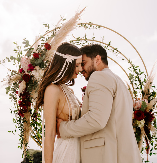 Intimate Spring Elopement In Santorini