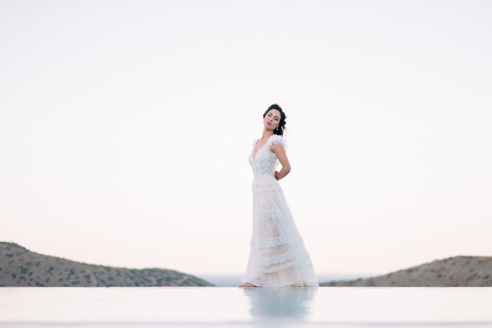 Ethereal Bridal Shoot In A White Villa In Crete