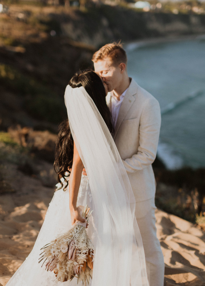 Kat + Jeremy, Golden Malibu Elopement At Point Dume