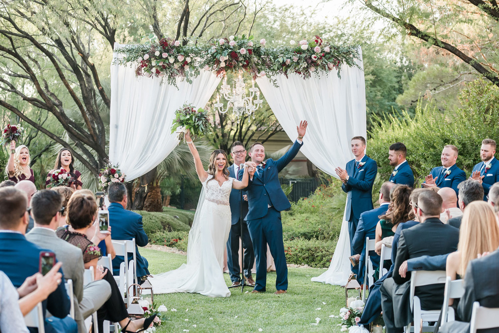 Blush + Burgundy Jw Marriott Las Vegas Wedding