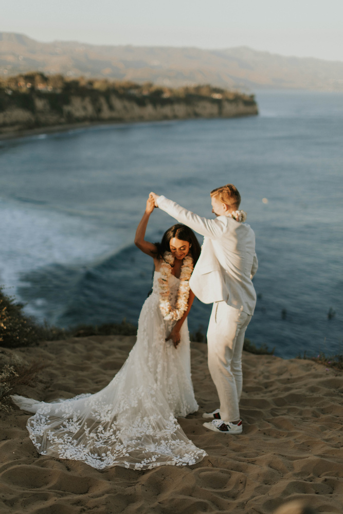 Kat + Jeremy, Golden Malibu Elopement At Point Dume