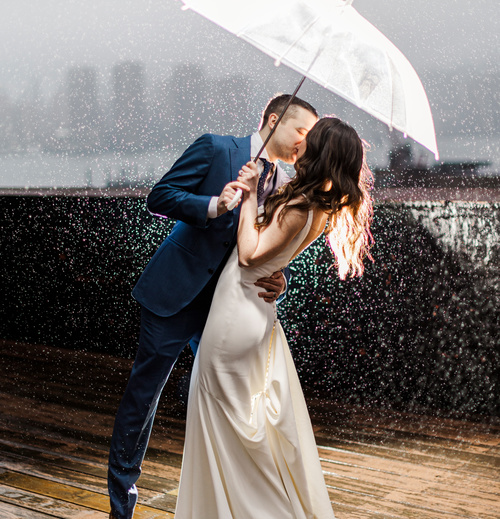 Rainy Spring Greenpoint Loft Wedding