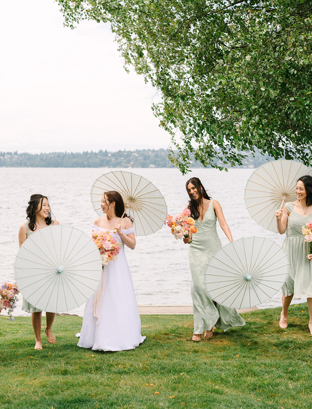 Soft Pastel Florals On Seattle's Waterfront