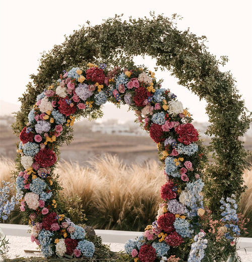 Bright, Bold, And Romantic Elopement In Santorini