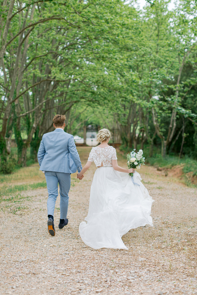 Dusty Blue Romantic Wedding Inspiration At Château D'astros