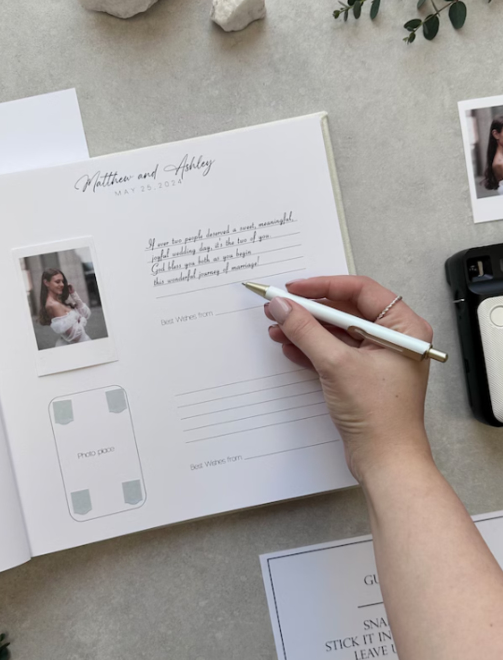 Preserve The Magic Of Your Big Day With Our Handmade Wedding Guest Photo Book!