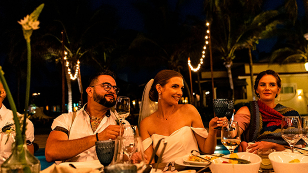 Destination Wedding In Front Of The Caribbean Ocean