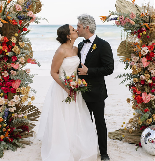 An Elegant Wedding Sparkling With Disco Balls In Tulum