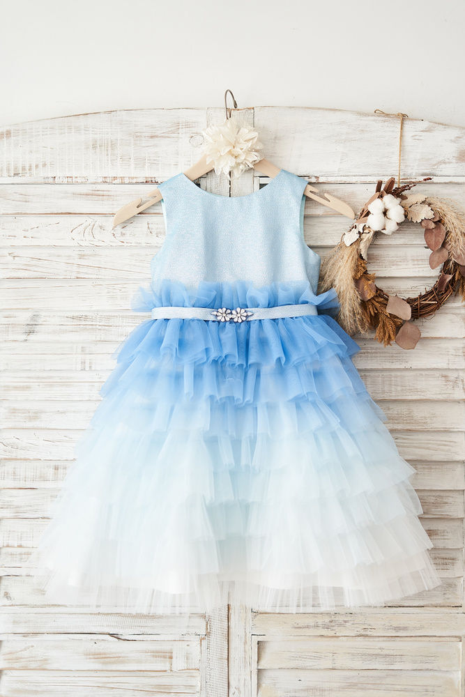8 Blue Tulle Flower Girl Dresses For Every Style And Budget