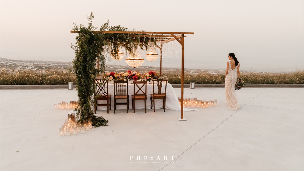 Bright, Bold, And Romantic Elopement In Santorini
