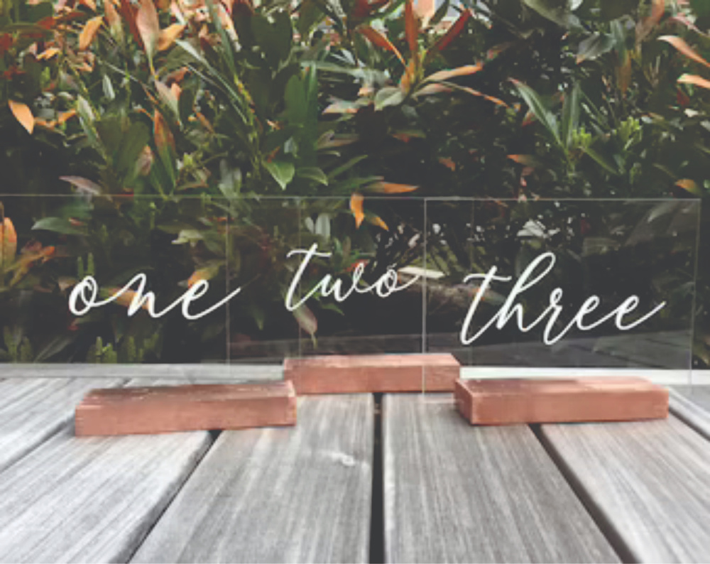 Elegant Rustic Wedding Table Numbers