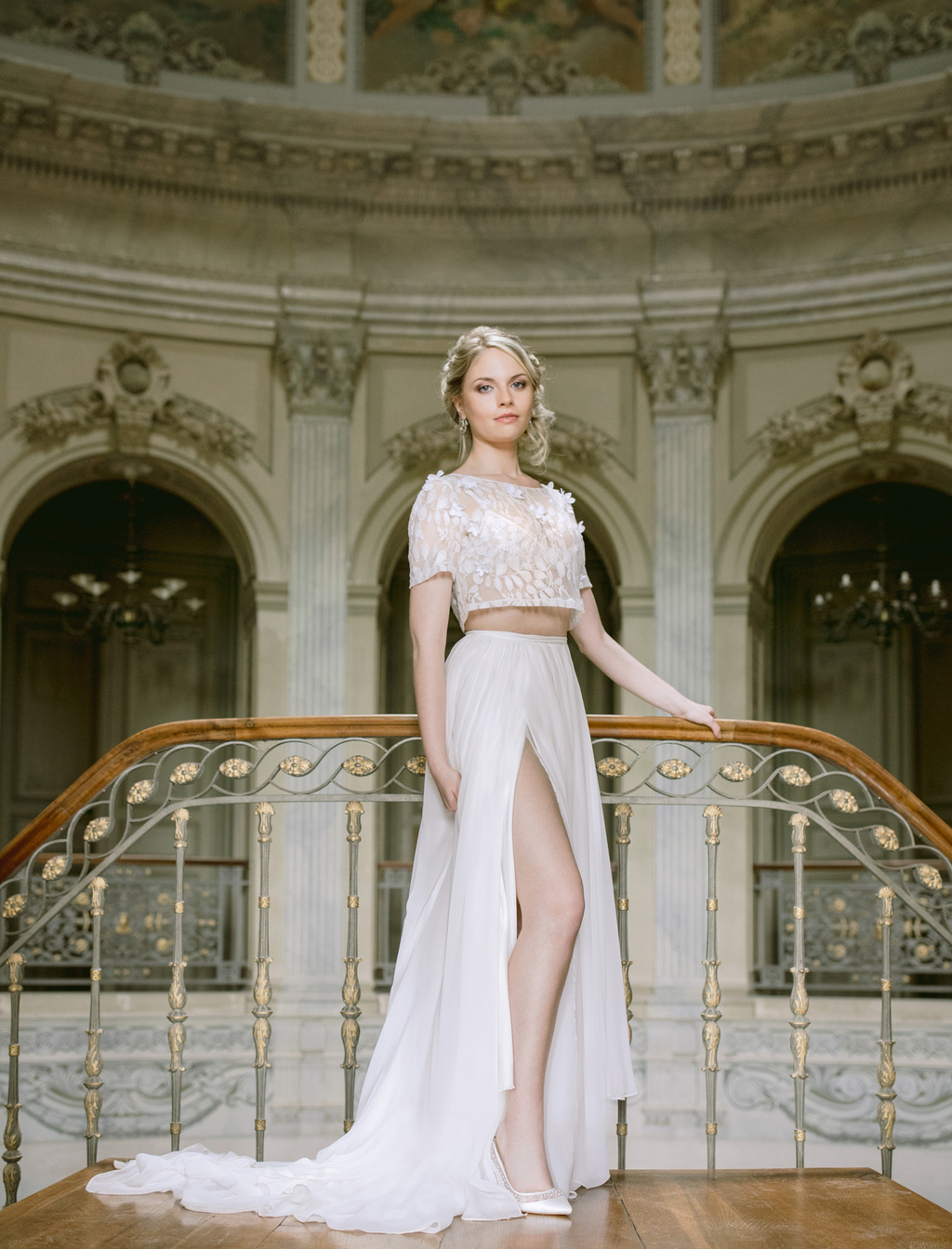 Dusty Blue Romantic Wedding Inspiration At Château D'astros