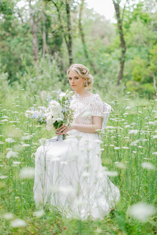 Dusty Blue Romantic Wedding Inspiration At Château D'astros