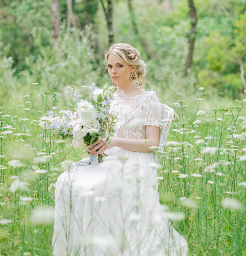 Dusty Blue Romantic Wedding Inspiration At Château D'astros
